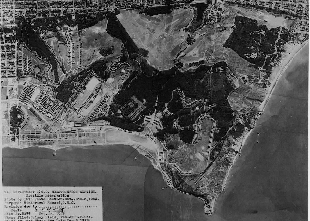1923 Aerial Photo of Presidio San Francisco