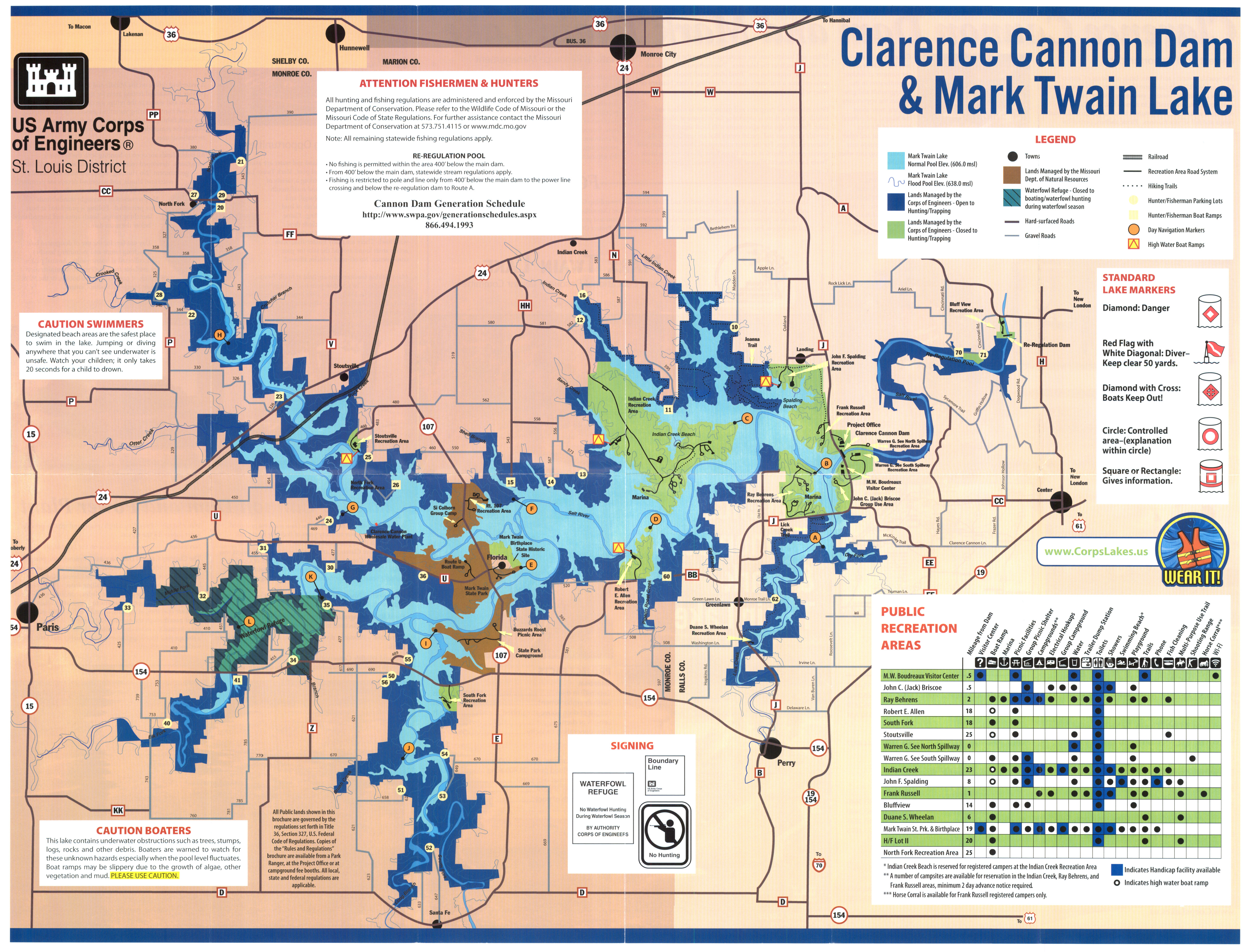 Map Of Mark Twain Lake
