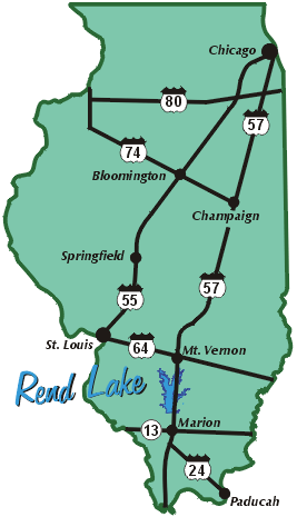 Map of Rend Lake